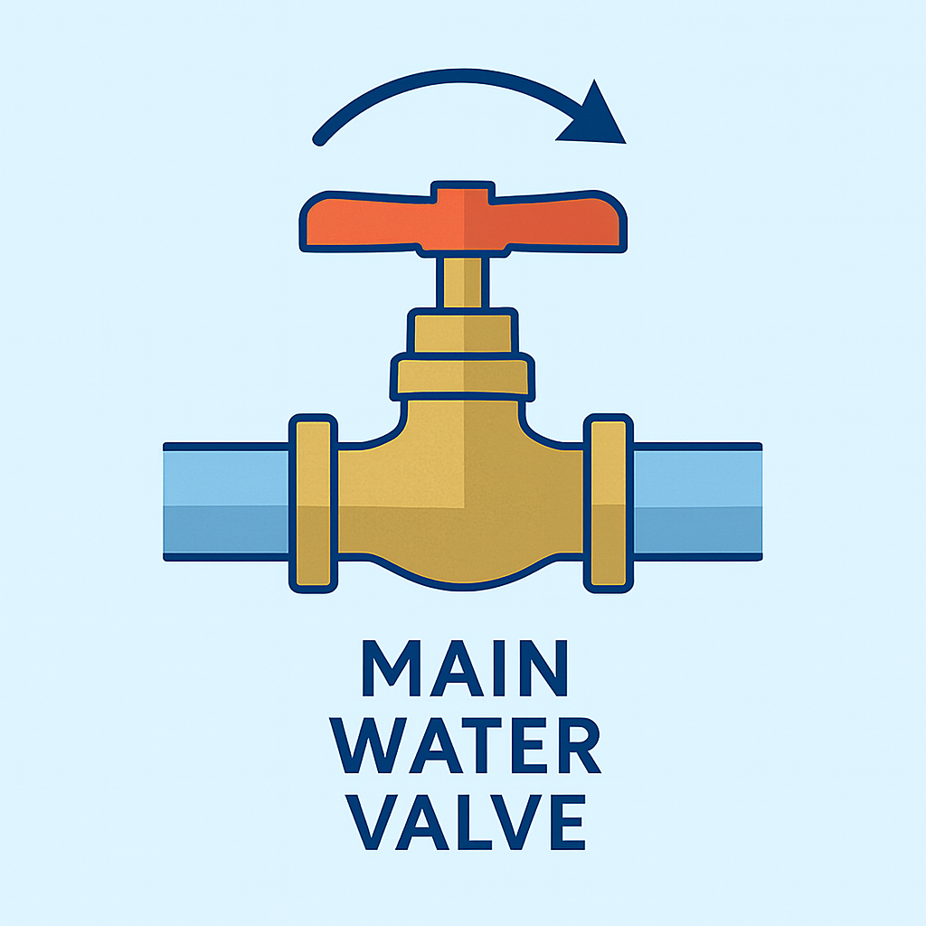 Main water shut-off valve