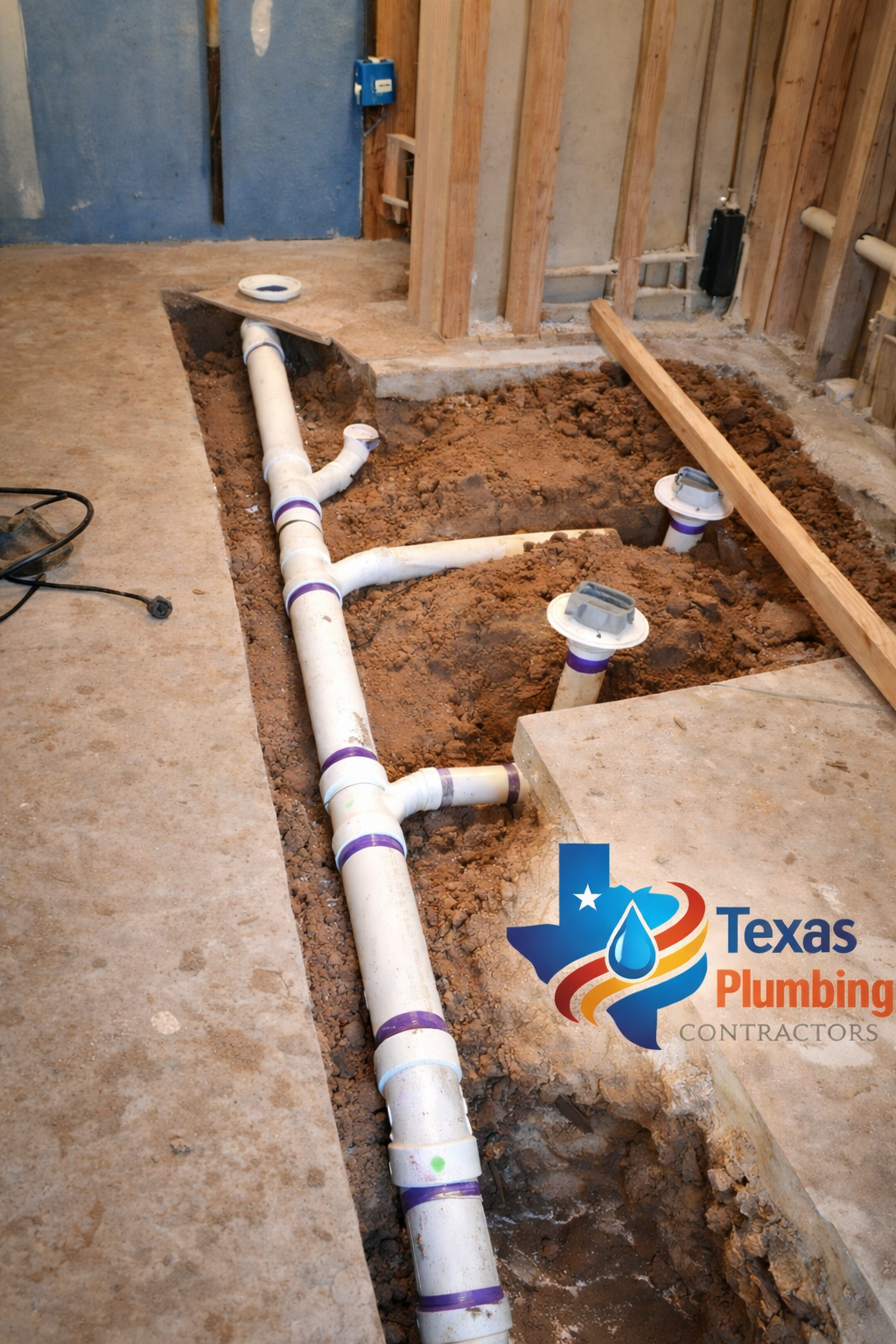 Inside slab dig out plumbing repair